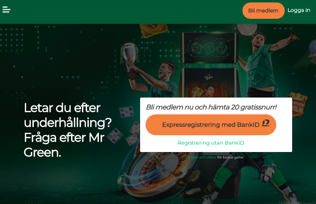 mr green bonus free spins